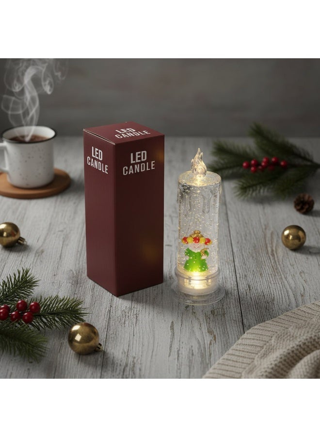 Ramadan Decorative LED Candle Light - Shimmering Glitter Liquid with Cartoon Figure - Battery Operated - Image 2